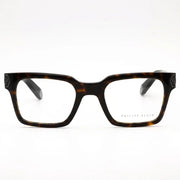 Philipp Plein Men Dark Havana Square Eyeglasses