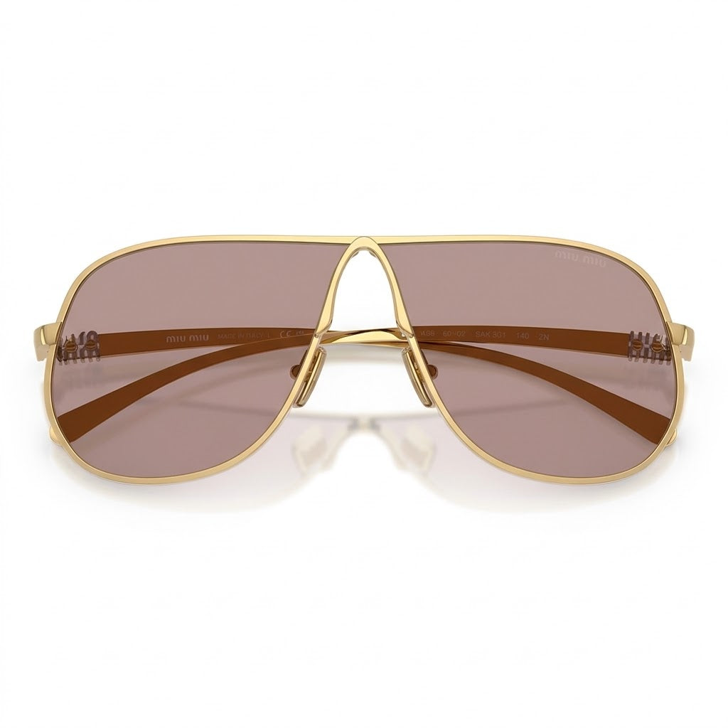 Miu Miu Women MU A56S Pilot Gold / Violet Sunglasses