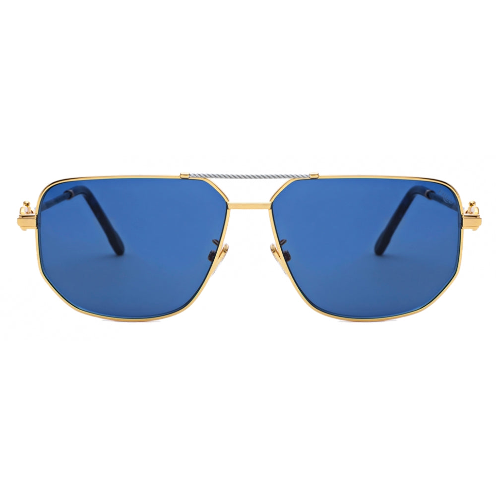 FRED Force 10 Unisex Luxury Aviator Blue Sunglasses