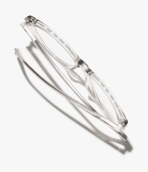 Chanel Women Rectangular Transparent Grey Optical Glasses