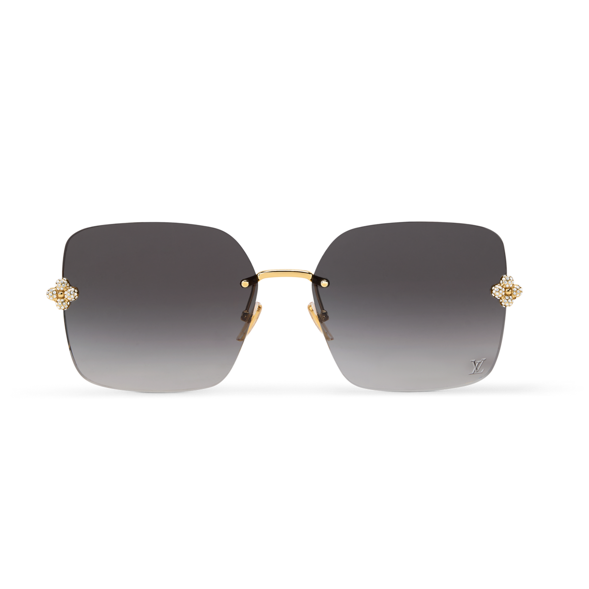 Louis Vuitton Women Square Frame Gold Sunglasses