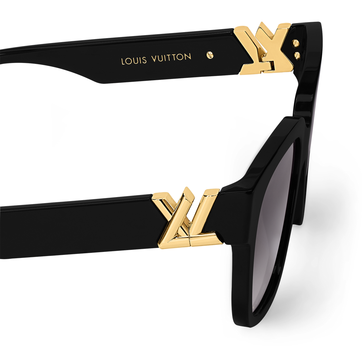 Louis Vuitton Women Square Frame Jet Black Sunglasses