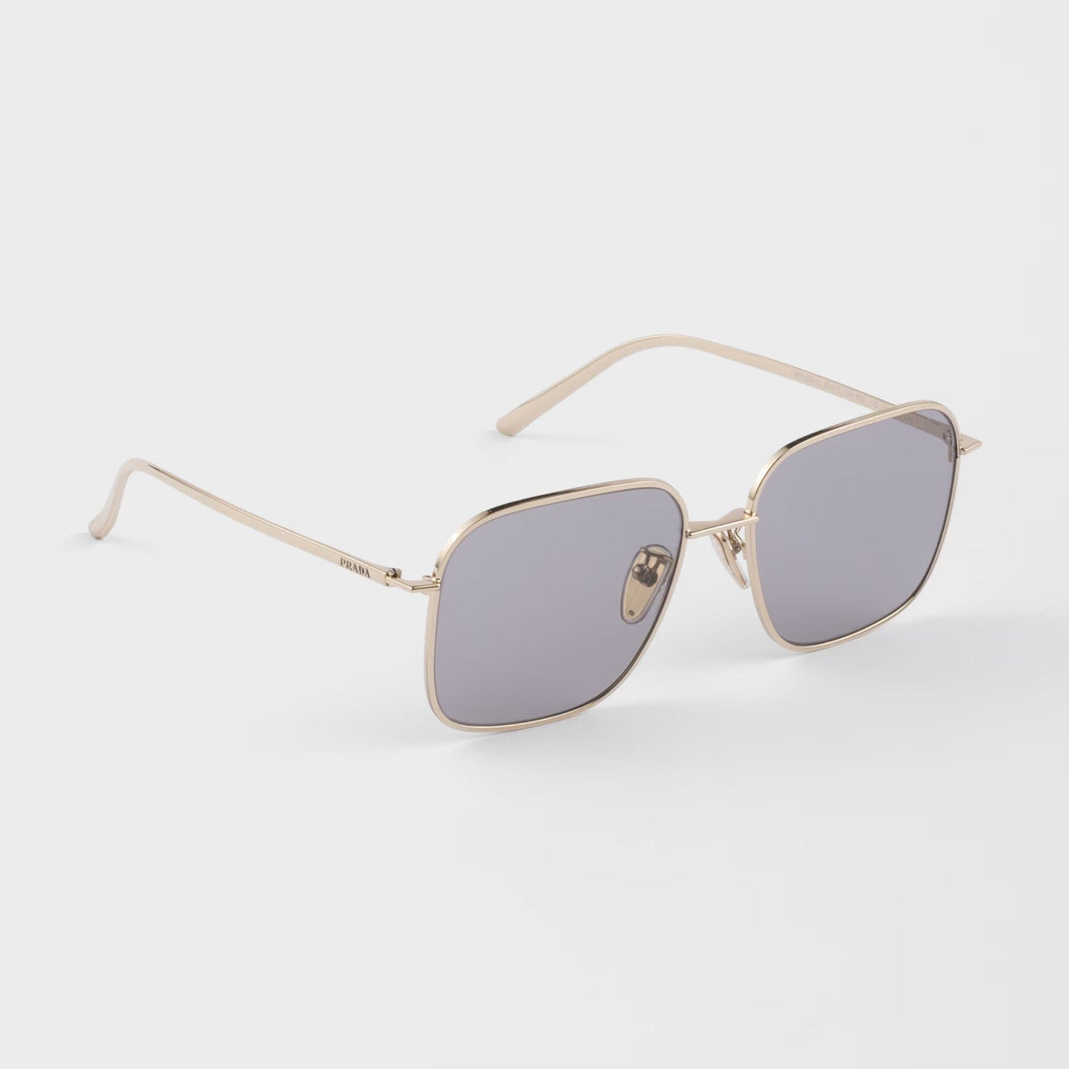 Prada Women Aviator Frame Pale Gold Sunglasses