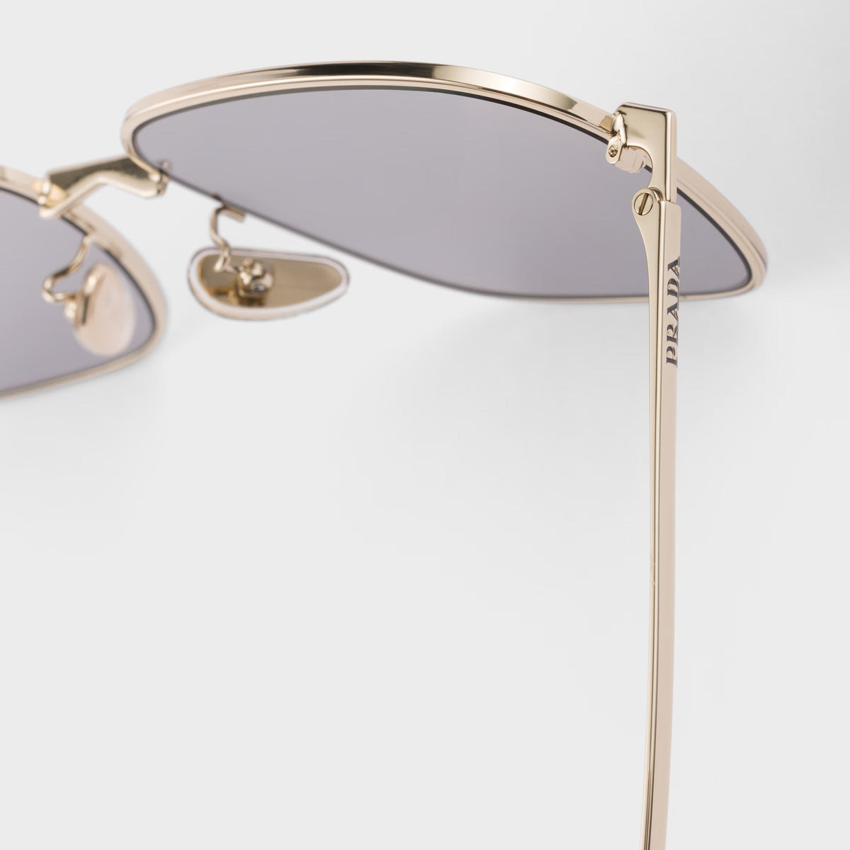 Prada Women Aviator Frame Pale Gold Sunglasses