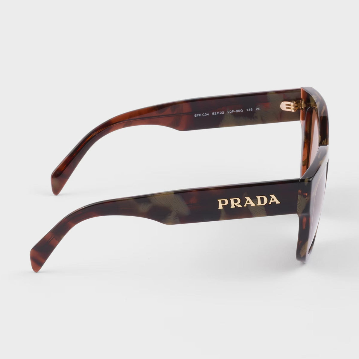 Prada Women Cat Eye Frame Matte Brown Tortoiseshell Sunglasses