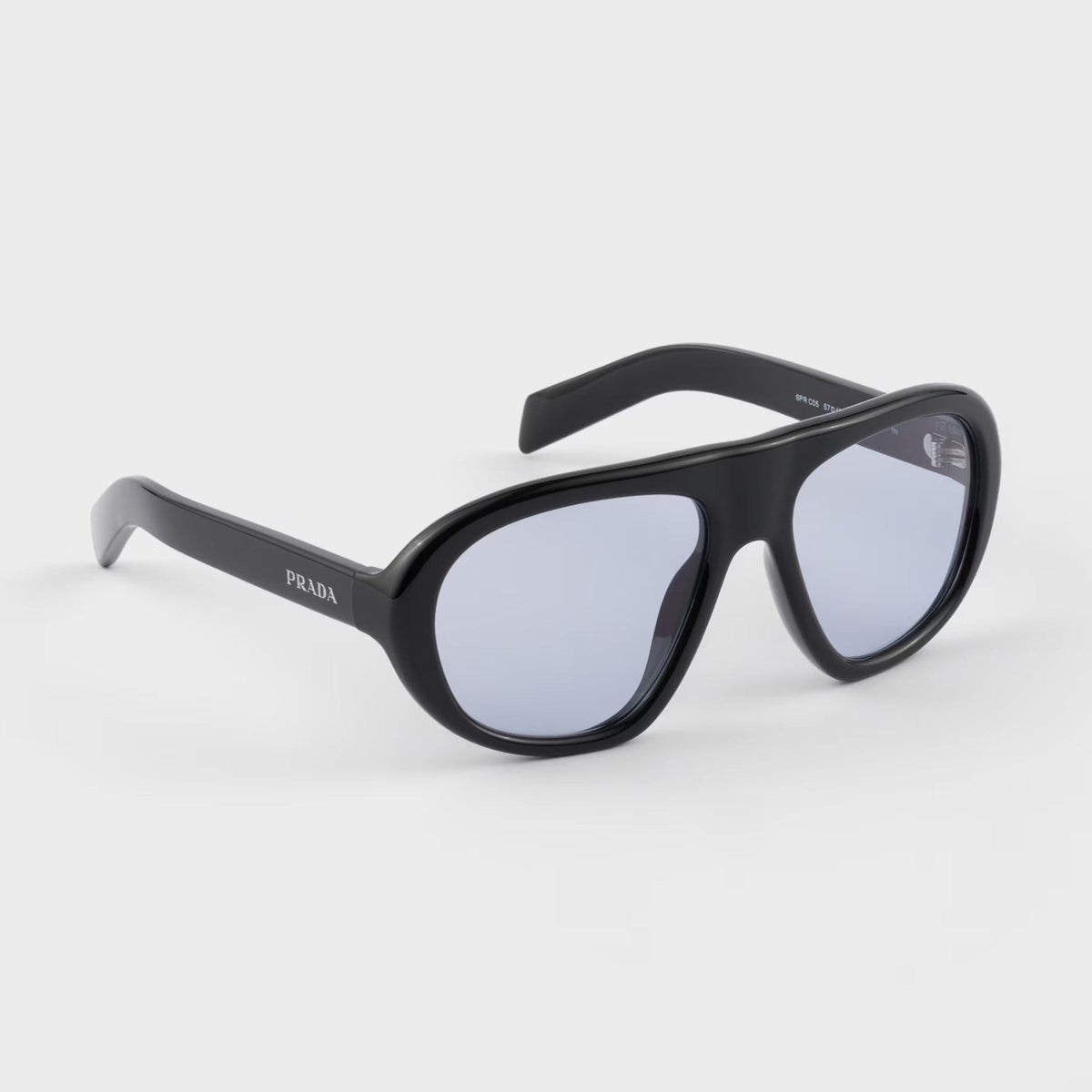 Prada Women Oversized Frame Shine Black Sunglasses