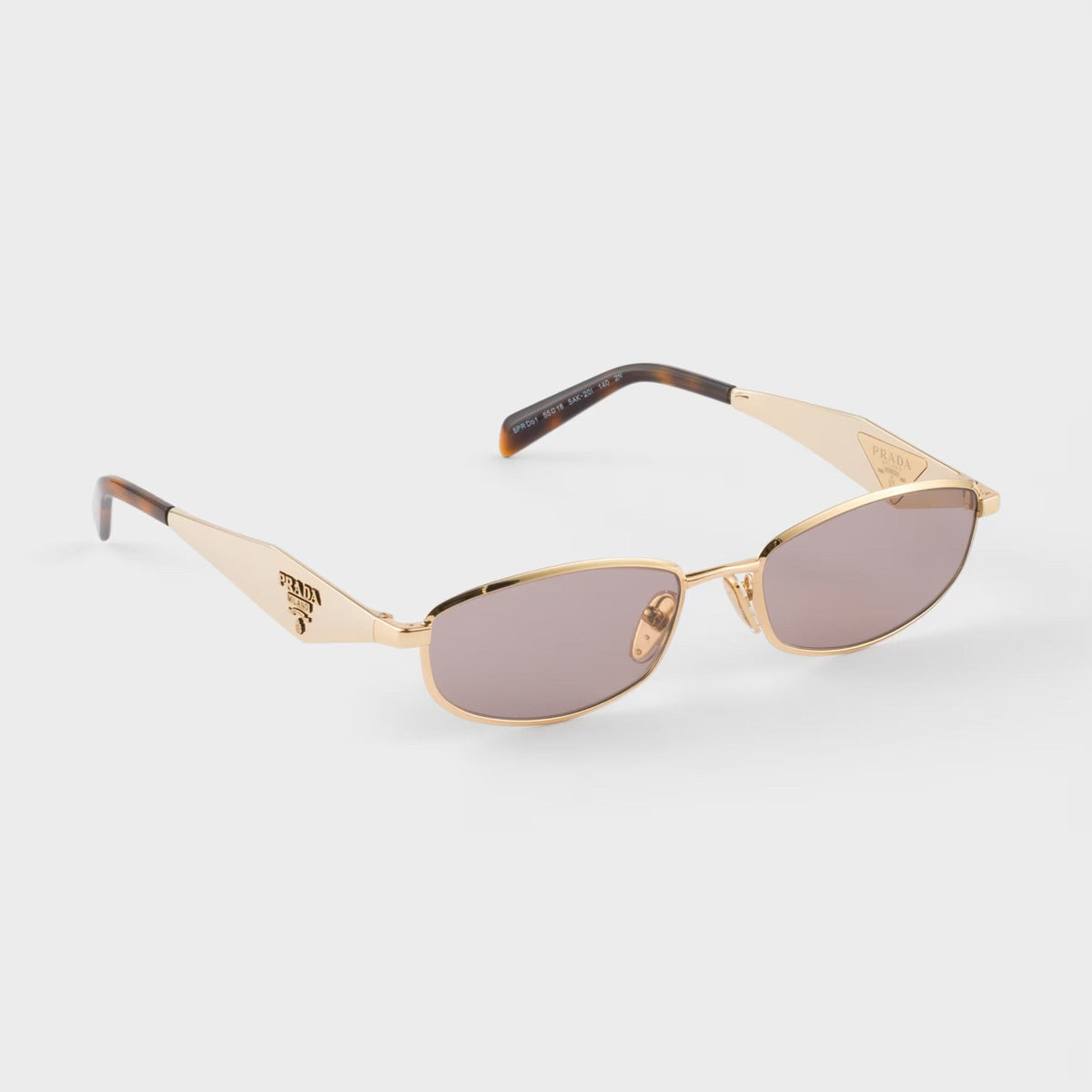 Prada Women Rectangle Frame Gold Sunglasses