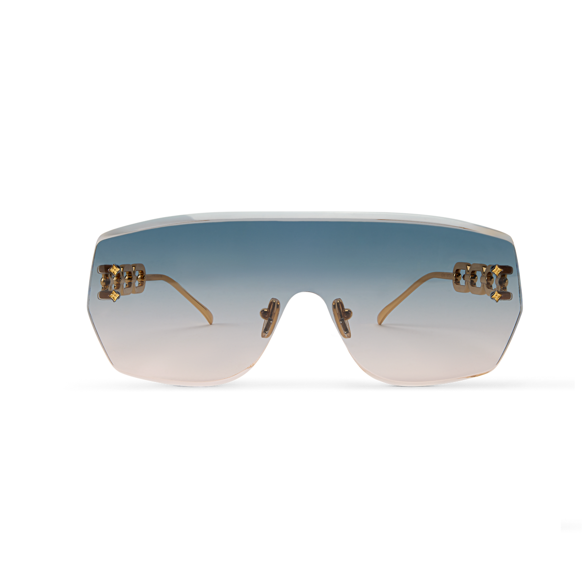 Louis Vuitton Women Mask Frame Gold Sunglasses