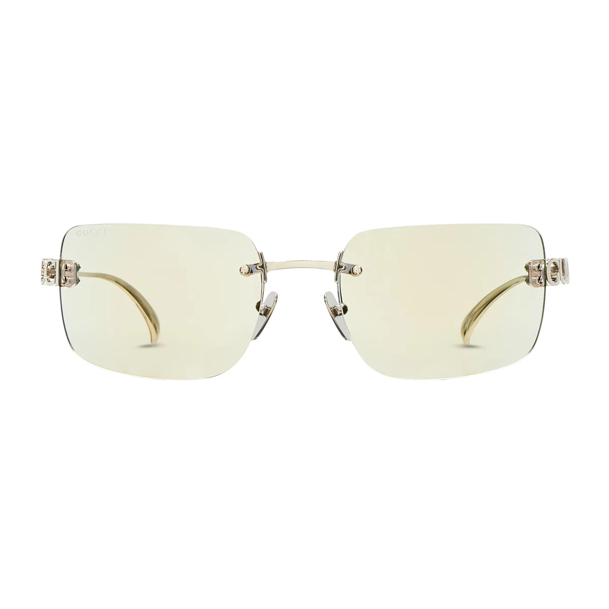 Gucci Women Frameless Square Silver Sunglasses