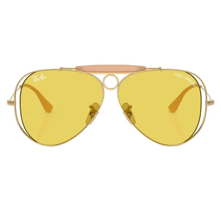 Ray Ban Men Pilot Frame Gold Sunglasses