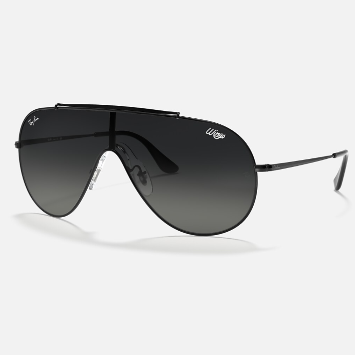 Ray Ban Men Pilot Frame Faded Black Sunglasses