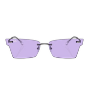 Ray Ban Women Irregular Frame Rich Silver Sunglasses