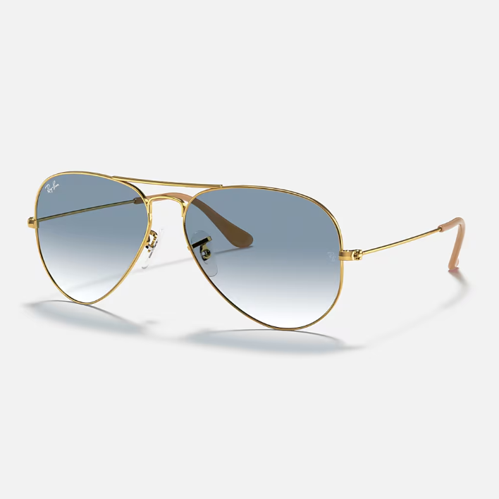 Ray Ban Men Pilot Frame Classic Gold Sunglasses