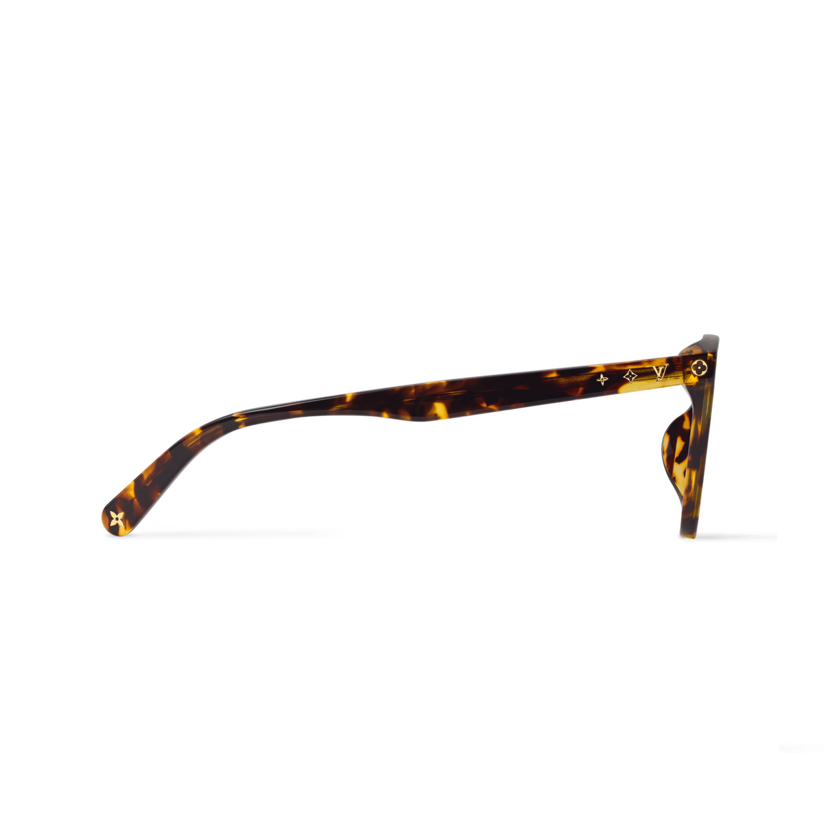 Louis Vuitton Women Rectangle Frame Brown Tortoise Sunglasses