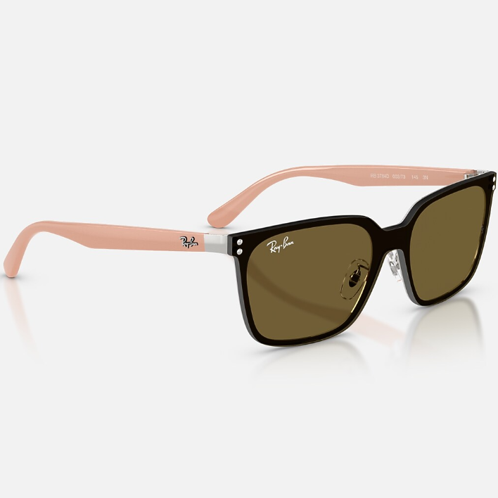 Ray Ban Men Square Frame Polished Shiny Silver Sunglasses