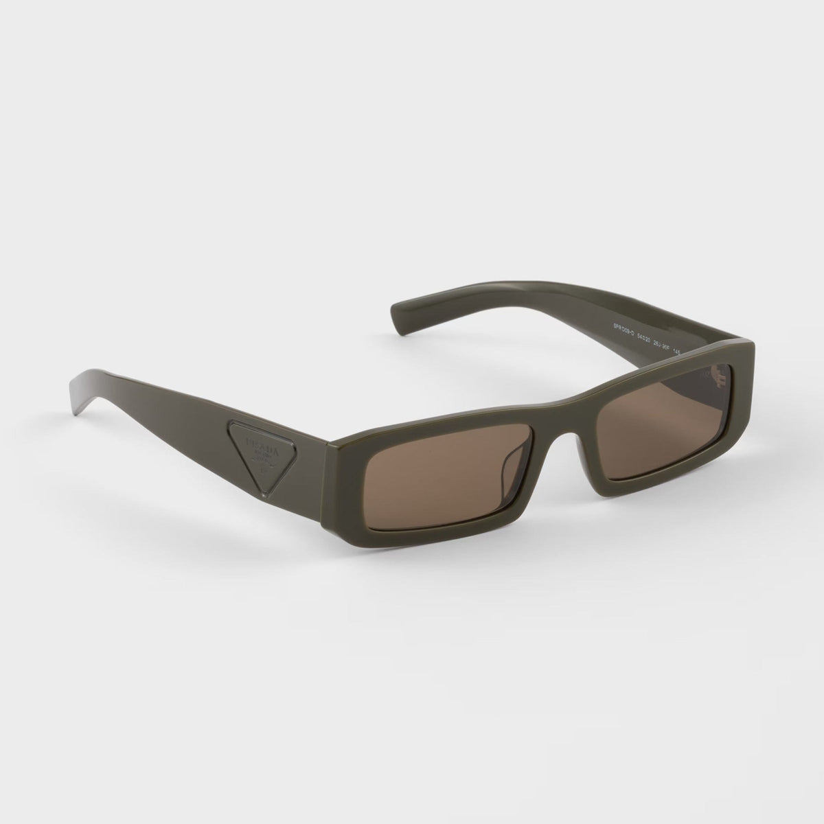 Prada Men Rectangular Frame Laurel Green Sunglasses