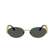 Versace Oval Frame Shiny Mettalic Gold Sunglasses