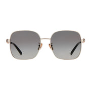 Gucci Women Square Frame Gold Tone Sunglasses