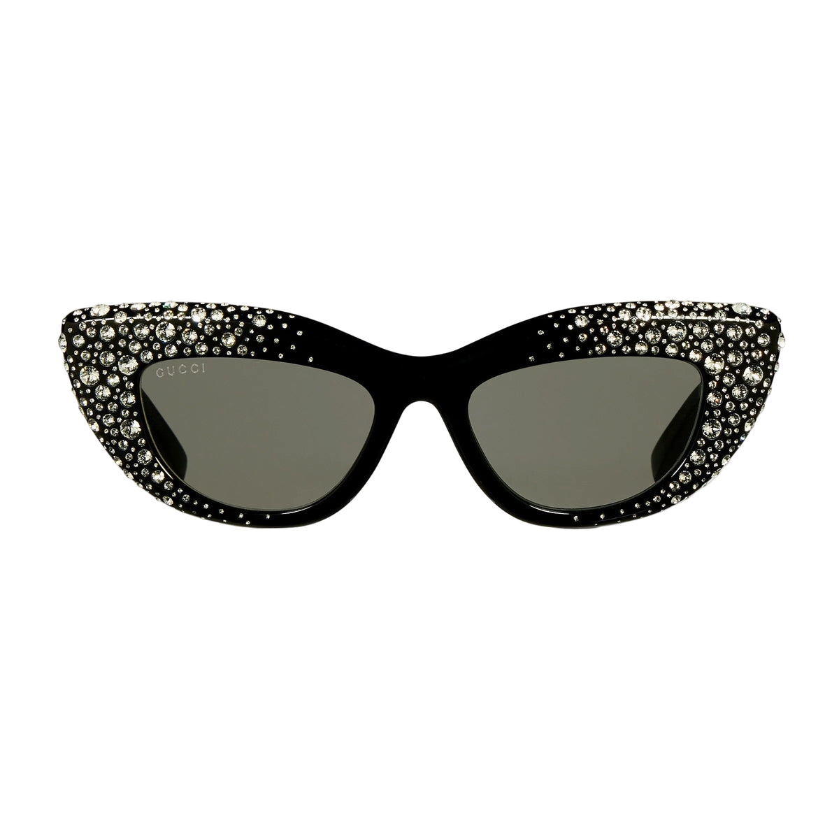 Gucci Women Rectangular Frame Black With Crystals Sunglasses