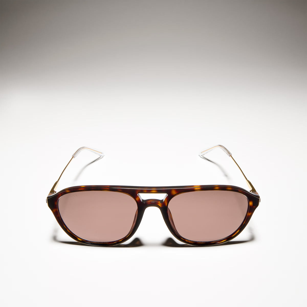 Gucci Men Specialized-fit Navigator Brown Tortoiseshell Sunglasses