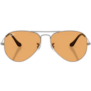Ray Ban Men Pilot Frame Shiny Polished Gunmetal Sunglasses