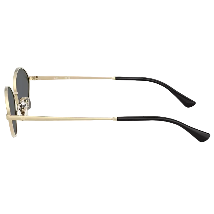 Ray Ban Women Oval Frame Polished Pale Gold Sunglasses