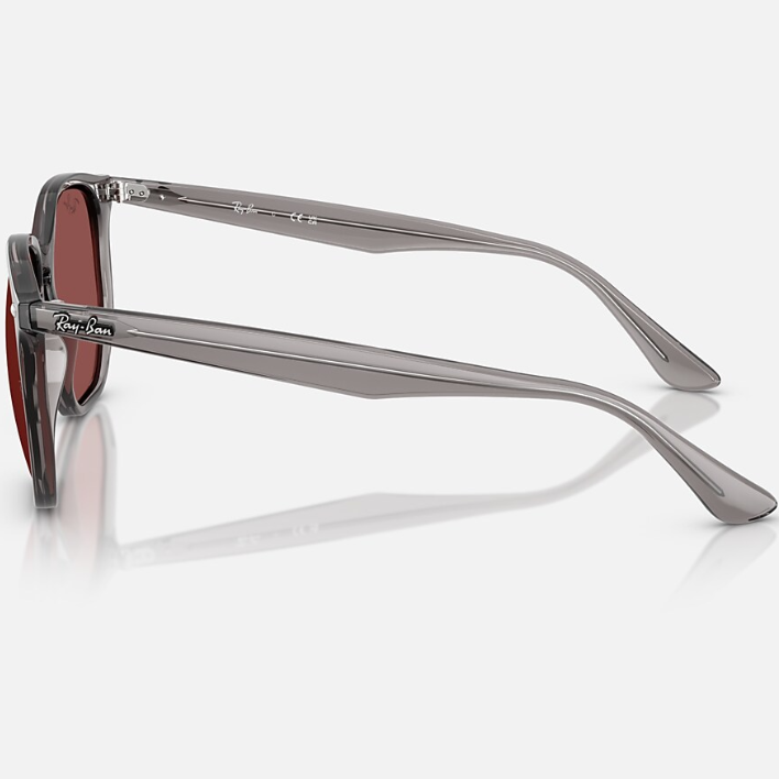 Ray Ban Women Irregular Frame Matte Opal Grey Sunglasses