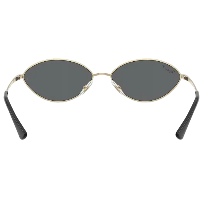 Ray Ban Women Oval Frame Polished Pale Gold Sunglasses