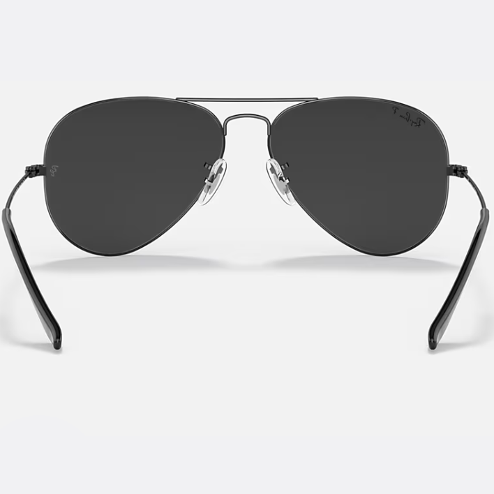 Ray Ban Men Pilot Frame Shiny Deep Black Sunglasses