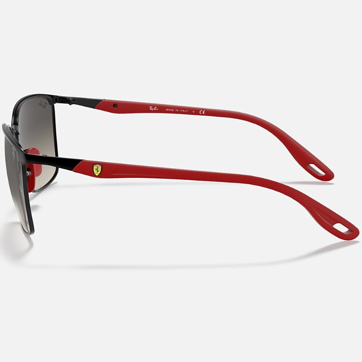Ray Ban Women Square Frame Shiny Dark Black Sunglasses