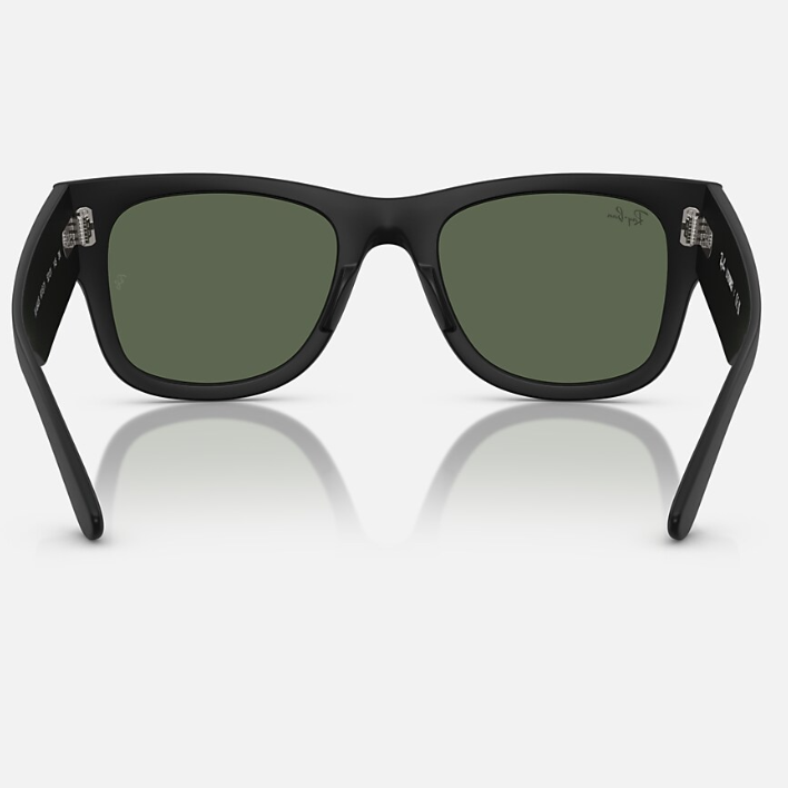Ray Ban Women Square Frame Shiny Matte Sand Black Sunglasses