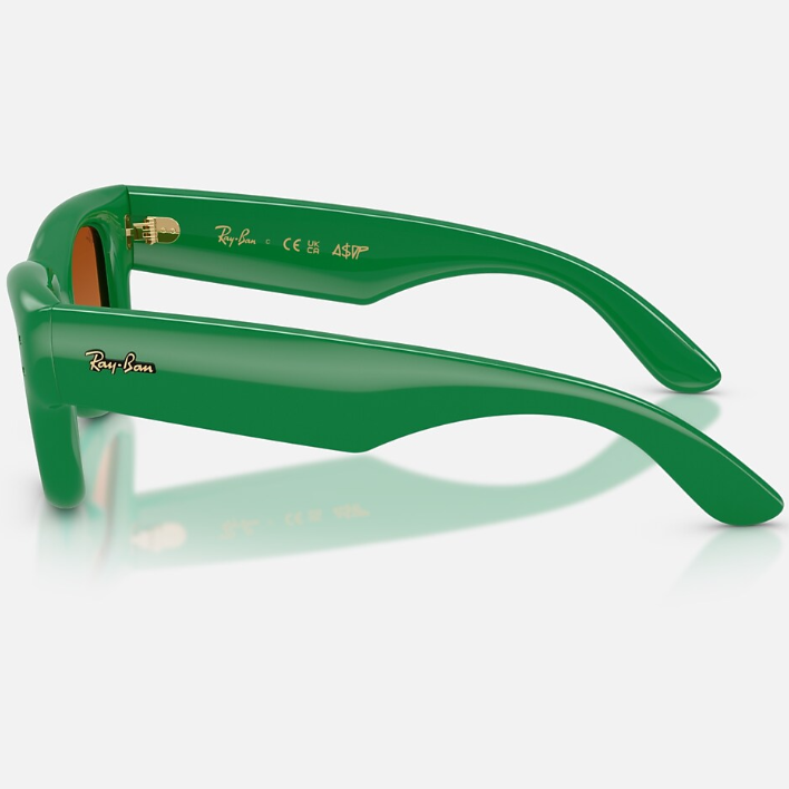 Ray Ban Women Square Frame Polished Green Sunglasses