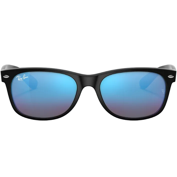 Ray Ban Men Square Frame Shiny Matte Rubber Black Sunglasses