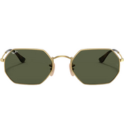 Ray Ban Women Irregular Frame Shiny Deep Gold Sunglasses