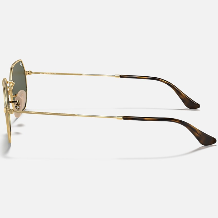Ray Ban Women Irregular Frame Shiny Deep Gold Sunglasses