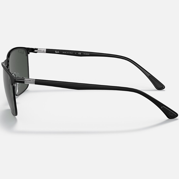 Ray Ban Women Square Frame Polished Matte Black Sunglasses