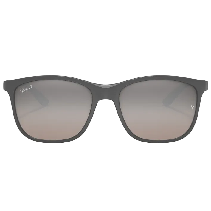 Ray Ban Women Square Frame Shiny Matte Grey Sunglasses