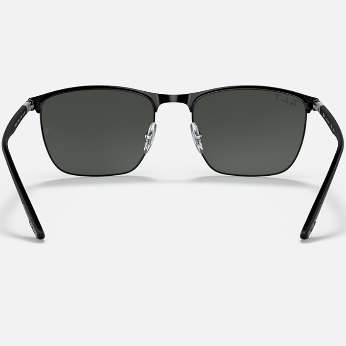 Ray Ban Women Square Frame Polished Matte Black Sunglasses