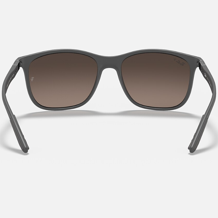 Ray Ban Women Square Frame Shiny Matte Grey Sunglasses