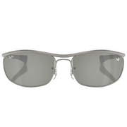 Ray Ban Women Oval Frame Polished Gunmetal Sunglasses