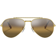 Ray Ban Women Pilot Frame Shiny Matte Polished Gold Sunglasses