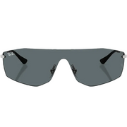Ray Ban Men Irregular Frame Polished Silver Sunglasses