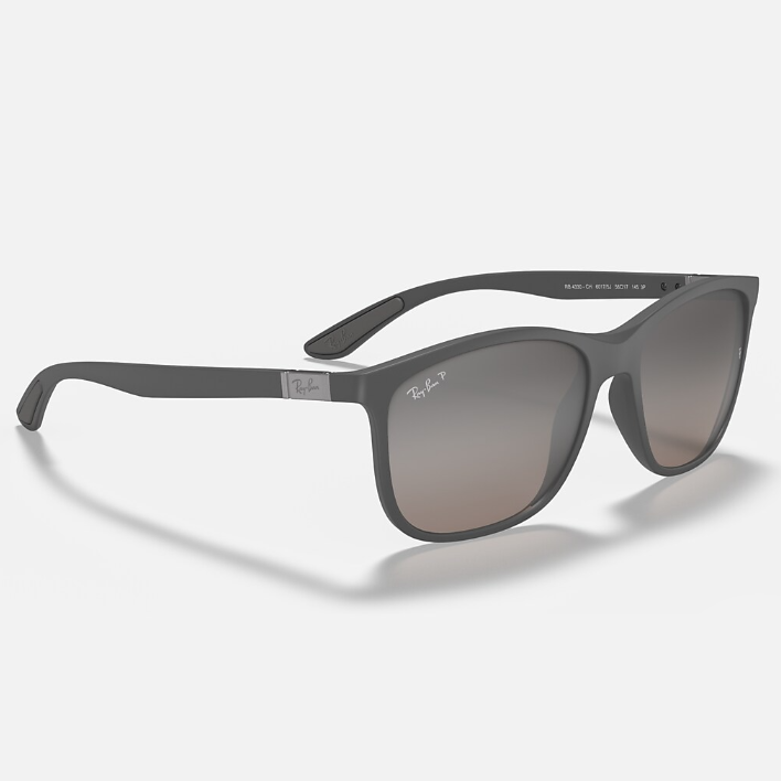 Ray Ban Women Square Frame Shiny Matte Grey Sunglasses