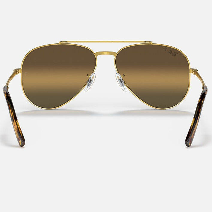 Ray Ban Women Pilot Frame Shiny Matte Polished Gold Sunglasses