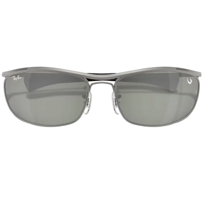 Ray Ban Women Oval Frame Polished Gunmetal Sunglasses
