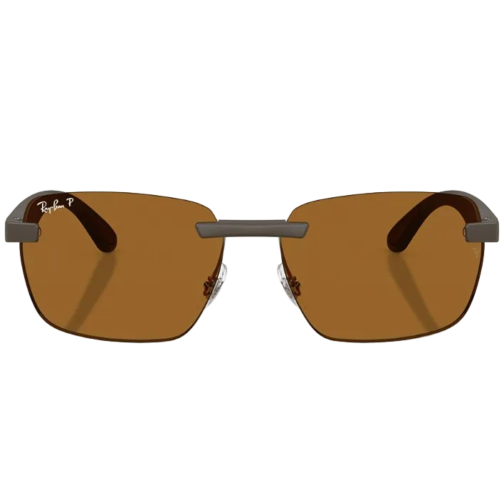 Ray Ban Women Irregular Frame Matte Sand Brown Sunglasses