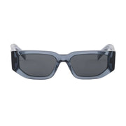 Prada Men Rctangular Frame Transparent Ocean Blue Sunglasses