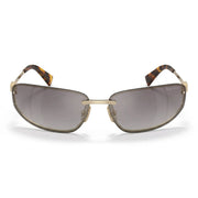 Miu Miu Women MU A50S Rimless Shield Gold / Tortoiseshell & Gradient Grey Sunglasses 