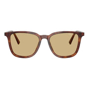 Miu Miu Women Square Striped Tobacco / Yellow Sunglasses