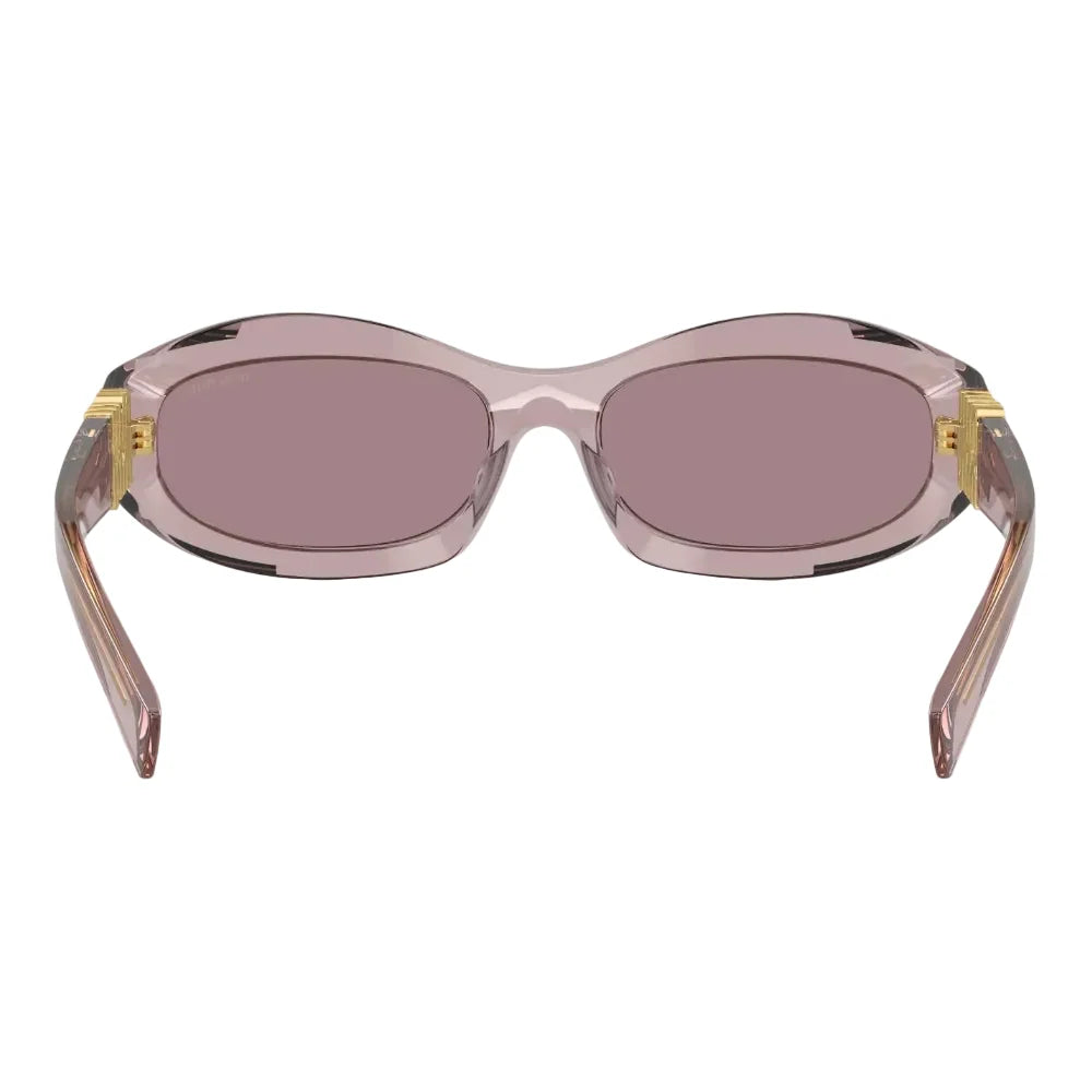 Miu Miu Women Transparent Mauve / Light Purple Brown Sunglasses